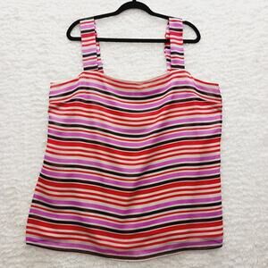 Blouse Size XL CAbi Stripe Maximalist Y2K Whimsycore Vacation Resort Cruise Cozy